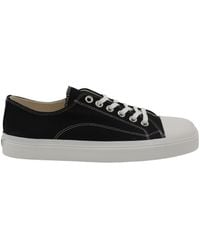 Moschino - Contrast-Stitched Lace-Up Sneakers - Lyst
