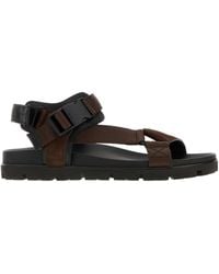 Prada - Buckled Strappy Sandals - Lyst