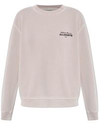 AllSaints - Crew Neck Long Sleeve Sweatshirt - Lyst