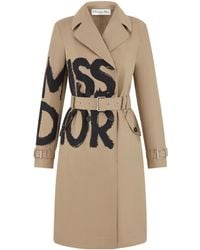 Dior - Christian Double-Breasted Belted Coat - Lyst