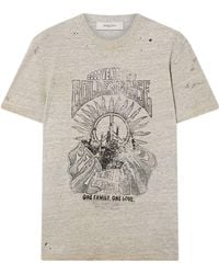 Golden Goose - Distressed Graphic Printed T-Shirt - Lyst