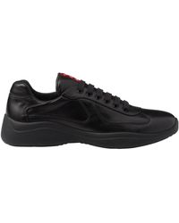 Prada - America's Cup Nappa Leather Sneakers - Lyst
