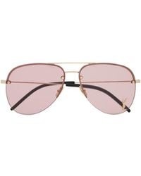 Saint Laurent - Frameless Aviator Sunglasses - Lyst