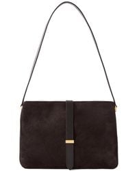Nili Lotan - Trimmed Suede Shoulder Bag - Lyst