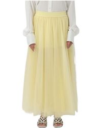 Fabiana Filippi - Gauze Umbrella-Shaped Mid-Length Skirt - Lyst