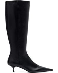Victoria Beckham - Pointy 45 Leather Knee-High Boots - Lyst