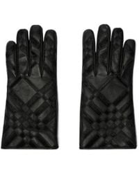 Burberry - Check-Panel Gloves - Lyst