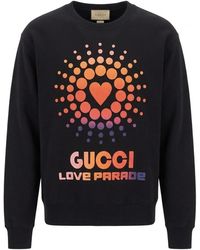Gucci - Logo Printed Crewneck Sweatshirt - Lyst