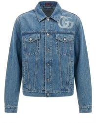 Gucci - Mid Wash Denim Trucker Jacket - Lyst