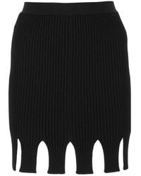Bottega Veneta - High-Waist Ribbed-Knit Skirt - Lyst