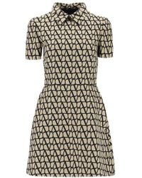 Valentino - Vlogo Signature Short-Sleeve Dress - Lyst