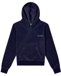 Sporty & Rich - Logo Embroidered Jersey Fleece Sweatshirt - Lyst