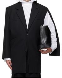 Egonlab - Curved Vent Single-Breasted Wool Suit Jacket - Lyst
