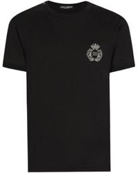 Dolce & Gabbana - Dolce & Gabbana T-Shirt With An Applique - Lyst
