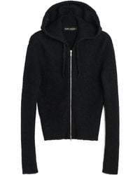 Our Legacy - Compact Hood Knitted Zip-Up Cardigan - Lyst
