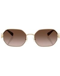 Tory Burch - Miller Oval-Frame Logo Sunglasses - Lyst
