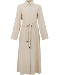 Max Mara - Belted Button-Down Dress - Lyst