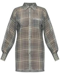 Coperni - Plaid Drawstring-Waist Shirt - Lyst