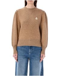 Isabel Marant - Isabel Marant Étoile Kelaya Logo-Embroidered Crewneck Jumper - Lyst