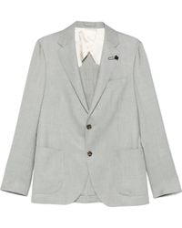 Lardini - Button Wool Jacket - Lyst