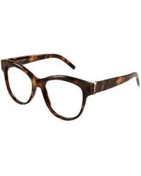 Saint Laurent - Eyewear Oval Frame Glasses - Lyst
