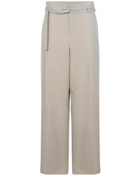 Alysi - Belted Wide Leg Trousers - Lyst