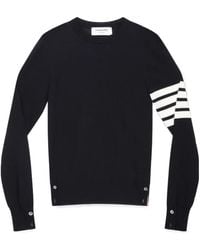 Thom Browne - 4-Bar Ribbed Crewneck Jumper - Lyst