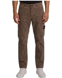 Stone Island - Casual Trousers With Belt Loops - Lyst