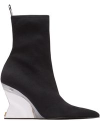 Balmain - Wedge Knit Ankle Boots - Lyst