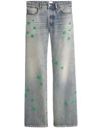 Dior - Flared Embroidered Jeans - Lyst