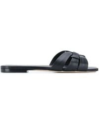 Saint Laurent - Tribute Slip-On Sandals - Lyst