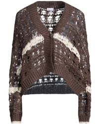 Brunello Cucinelli - Cardigan Jute, Cotton, Polyamide - Lyst