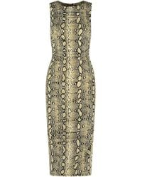 MICHAEL Michael Kors - Print Stretch Jersey Racerback Dress - Lyst