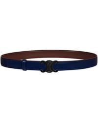 Celine - Triomphe Buckle Reversible Strap 25Mm - Lyst