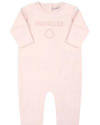 Moncler - Logo-Embroidered Cotton Romper - Lyst