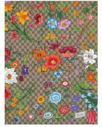 Gucci - Gg Flora Print Scarf - Lyst