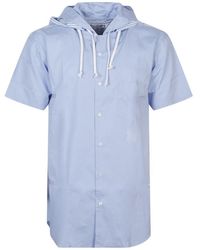 Comme des Garçons - Comme Des Garçons Shirt Hooded Stripe-Pattern Buttoned Shirt - Lyst