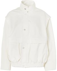 Tibi - Paneled Cotton-Twill Jacket - Lyst