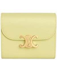 Celine - Small Flap Wallet Triomphe - Lyst