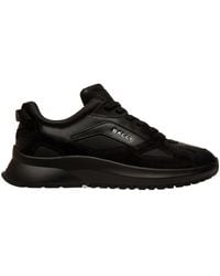 Bally - Low-Profile Suede Mesh Leather Sneakers - Lyst