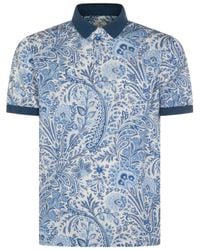 Etro - Paisley-Print Polo Shirt - Lyst