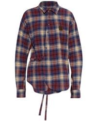 DSquared² - Plaid Tie-Waist Shirt - Lyst