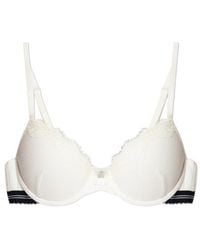 Emporio Armani - Lace Trim Underwired Bra - Lyst
