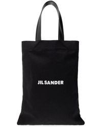 Jil Sander - Logo Printed Large Tote Bag - Lyst