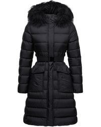 Moncler - Khloesse Shearling-Trimmed Hooded Long Down Jacket - Lyst