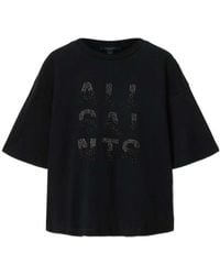 AllSaints - Stacks Amelie Oversized Embellished T-Shirt - Lyst