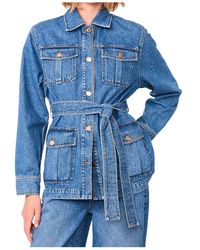 Officine Generale - Long-Sleeved Denim Jacket - Lyst