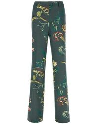 Etro - Printed Straight-Leg Casual Pants - Lyst