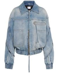 Blumarine - Denim Bomber Jacket - Lyst