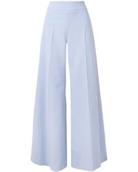 Carolina Herrera - Wool Blend Wide-Leg Casual Pants - Lyst
